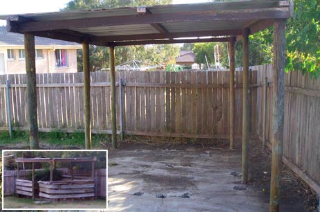 Pine poles - existing structure