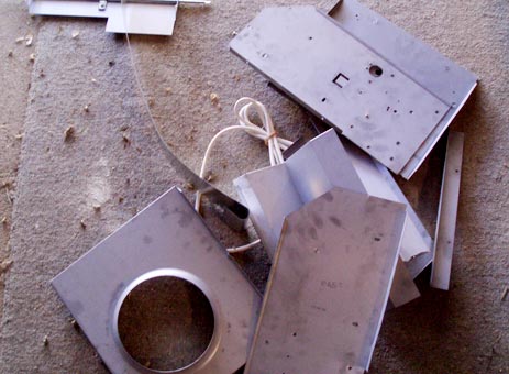 Scrap metal to build inner box (old heater)