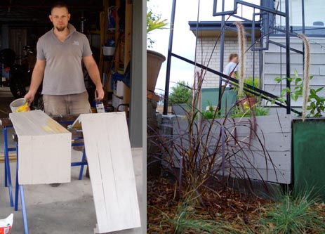 Treated pine plant boxes