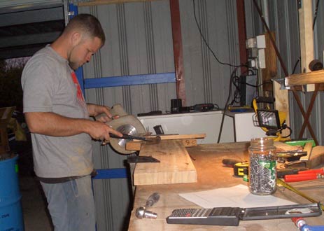 Sawing hardwood