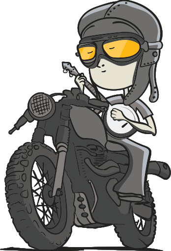 Rowan Ferguson sitting on a motorbike