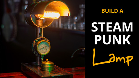 Turn scrap metal into a steampunk lamp with vintage bulb | DIY Project