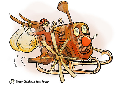 Christmas card by Rowan Ferguson - illustration by Rowan Ferguson from www.elfshot.com/illustration